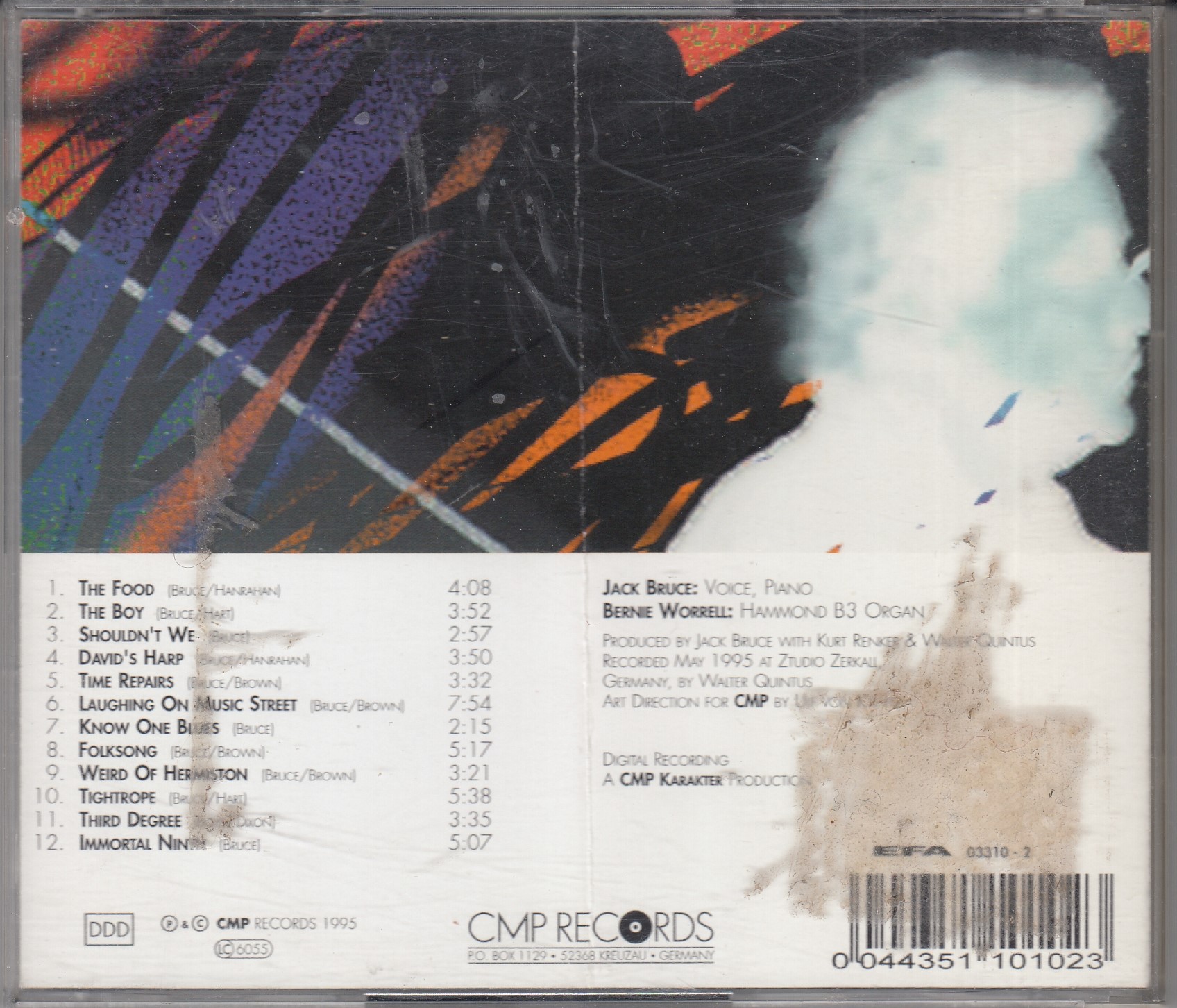 Jack BRUCE - Monkjack - CMP Records CMP CD 1010 - Almanya 1995 - Görsel 2
