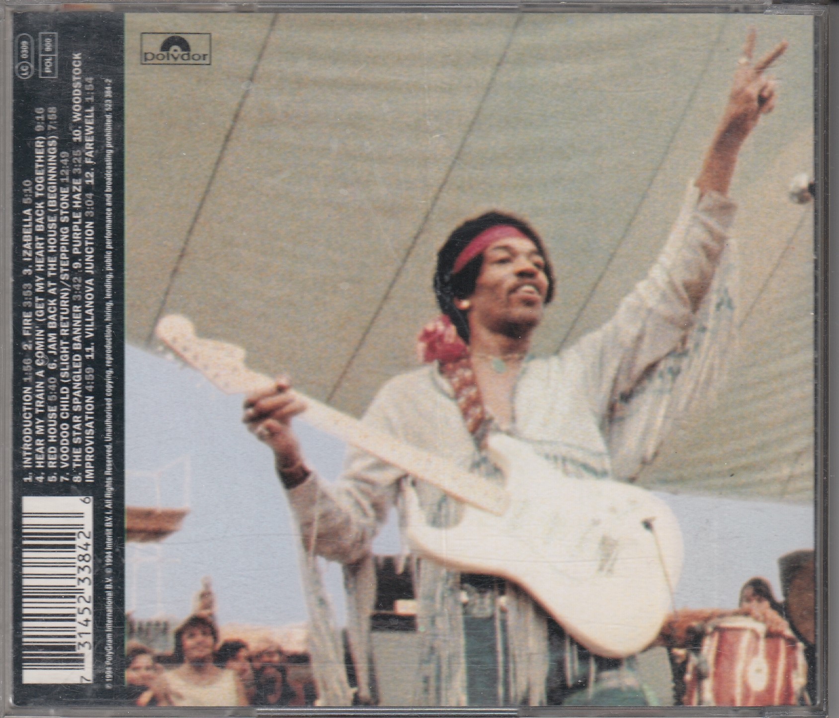 Jimi HENDRIX - Woodstock - POLYDOR 523 384-2 - EU 1994 - Görsel 2