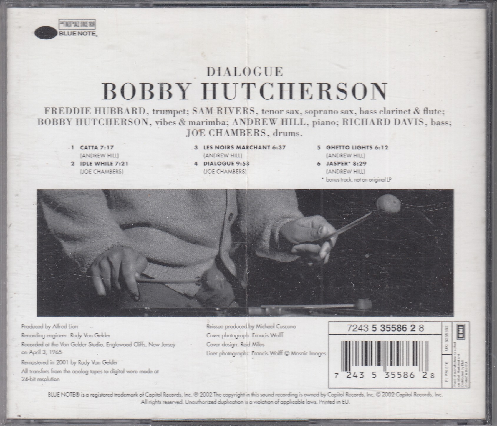 Bobby HUTCHERSON - Dialogue - BLUE NOTE 7243 5 35586 2 8 - İngiltere 2002 - Görsel 2