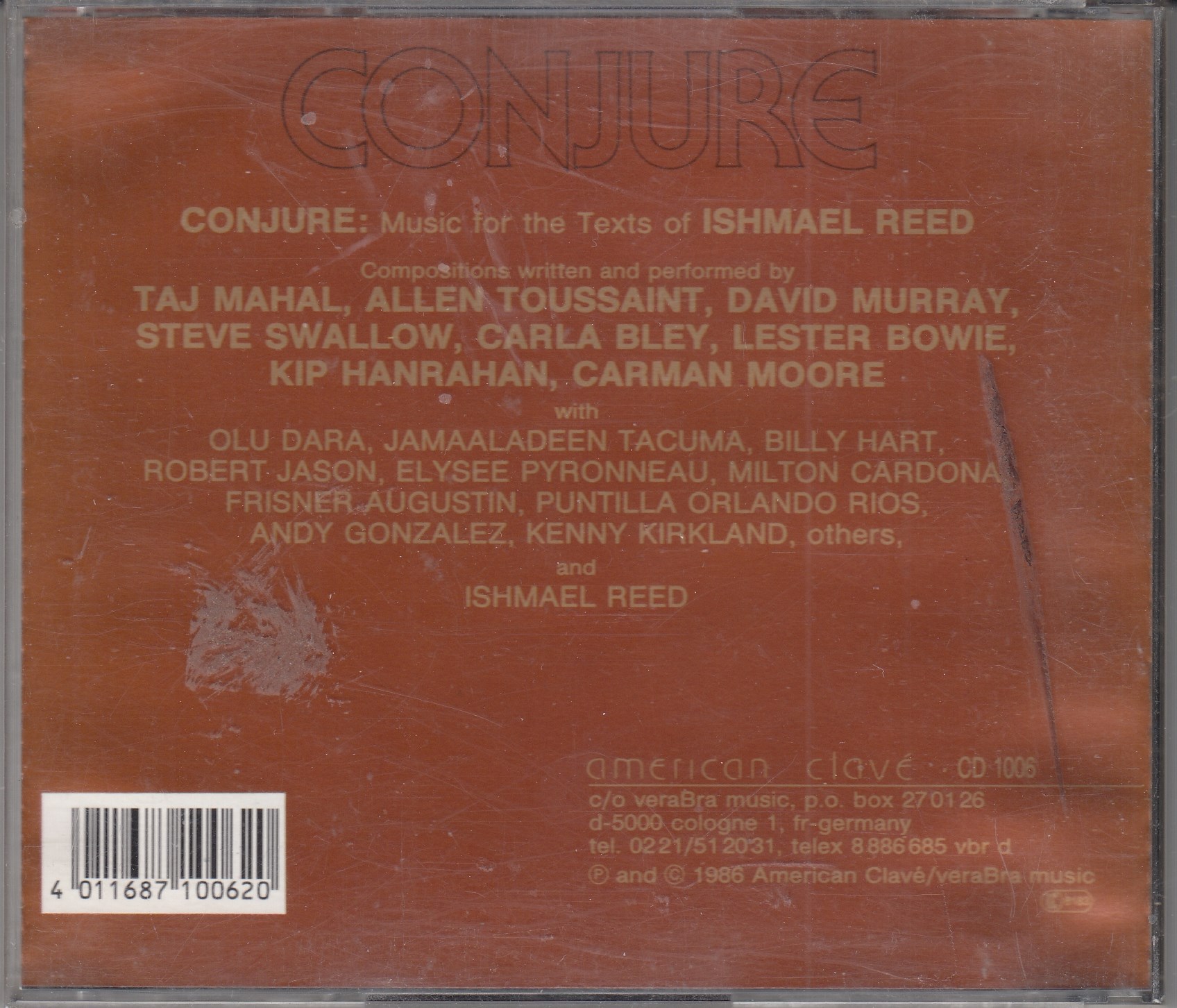 CONJURE - Music For The Texts Of Ishmael Reed - AMERICAN CLAVE AMCL CD1006 - Almanya 1986 - Görsel 2