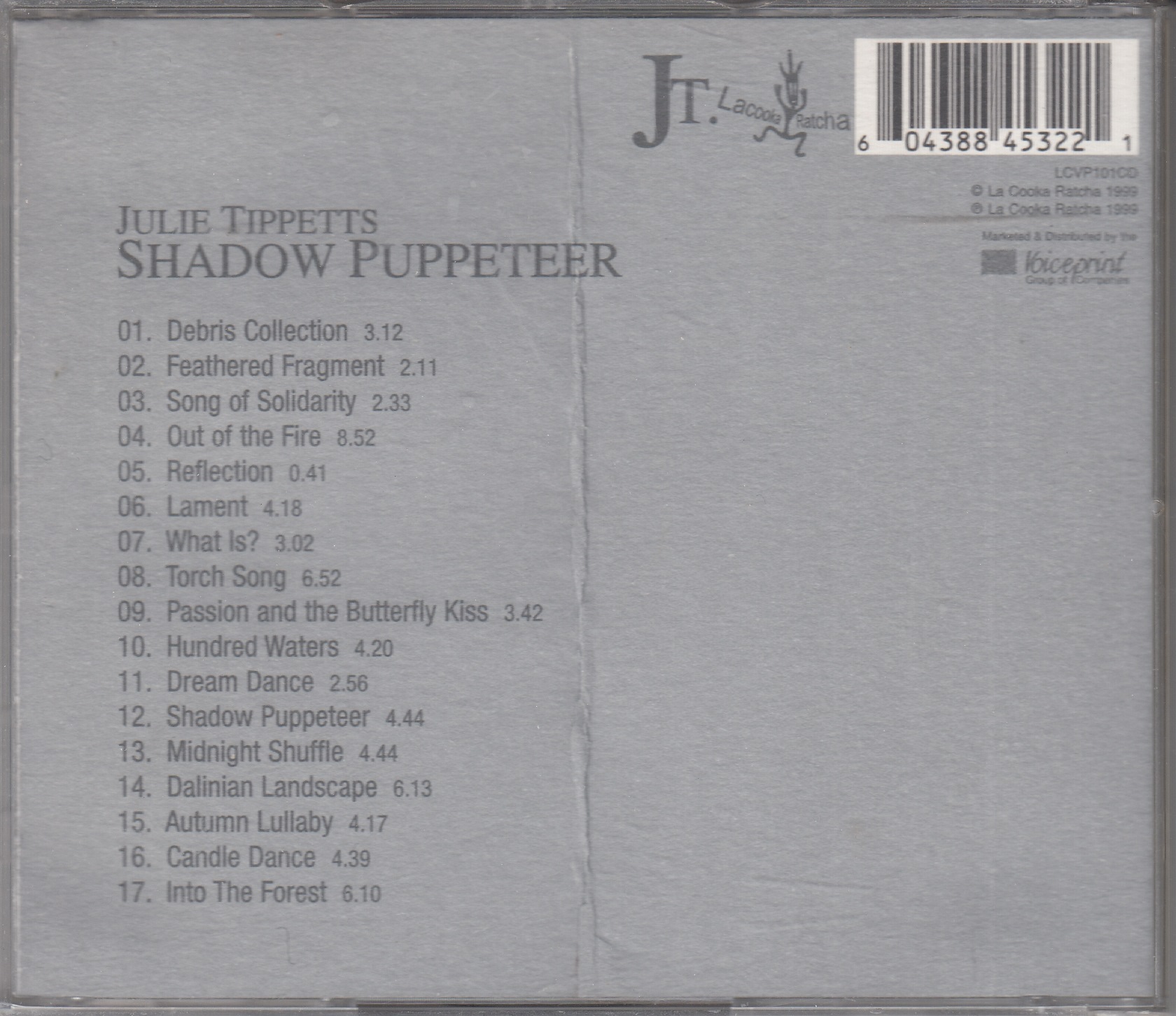 Julie TIPPETS - Shadow Puppeteer - LA COOKA RATCHA LCVP101CD - İngltere 1999 - Görsel 2