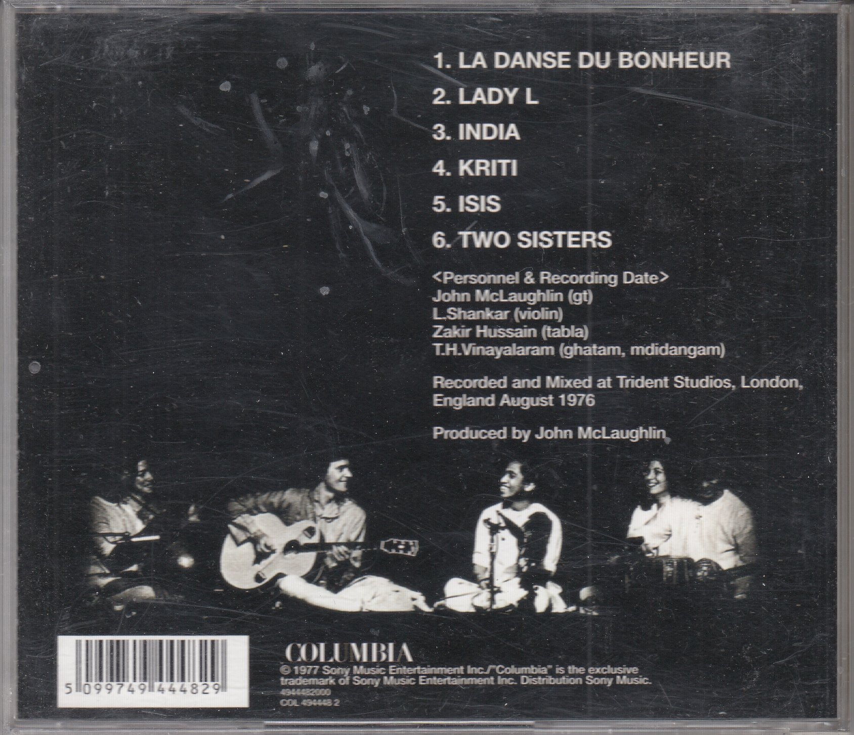 SHAKTI with John McLAUGHLIN - A Hanful Of Beauty - COLUMBIA COL 494448 2 - EU 1999 - Görsel 2