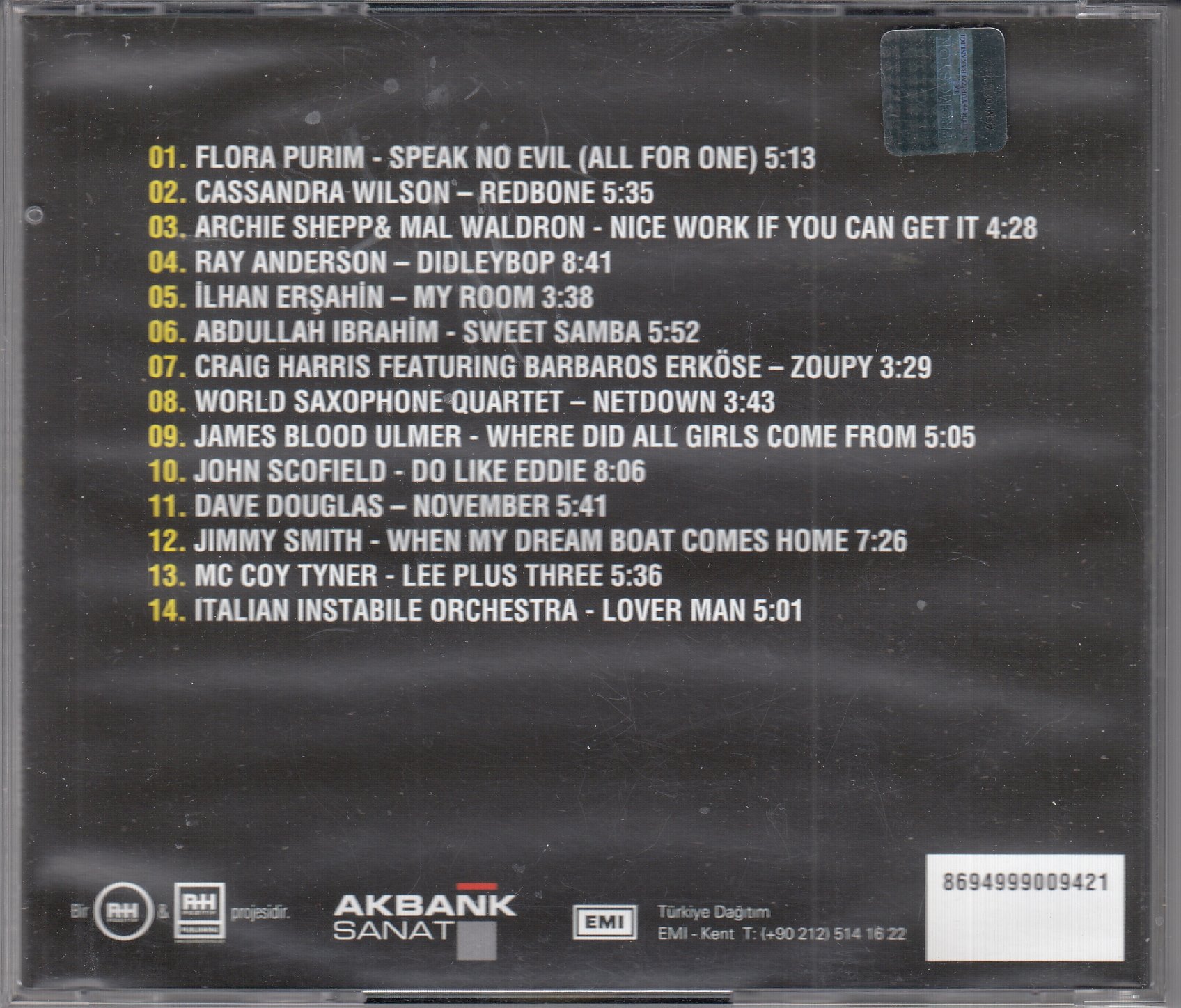 KARMA - VARIOUS - Akbank Caz Festivali 1991-2005 - RH Pozitif RH005 - TR 2005 - Görsel 2