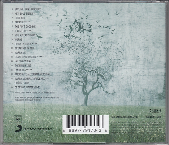 TRAIN - Save Me, San Francisco - SONY Music 88697 79170 2 - EU 2010 - Görsel 2
