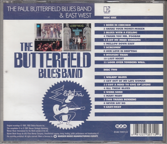 The Paul BUTTERFIELD Blues Band - East-West - ELEKTRA 8122 73571-2 - İngiltere 2001 - 2CD - Görsel 2