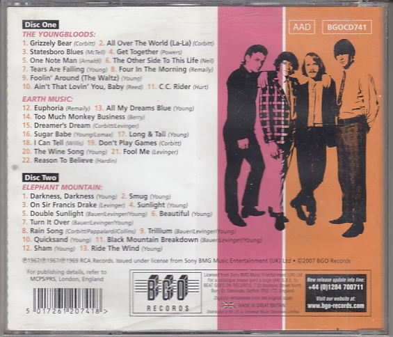 The YOUNGBLOODS - The Youngbloods/ Earth Music/ Elephant Mountain - BGO Records BGOCD741 - İngiltere 2007 - 2CD - Görsel 2