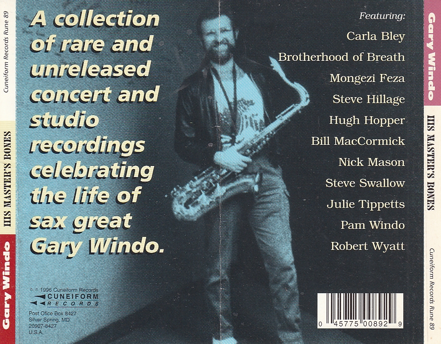 Gary WINDO - His Master's Bones - CUNEIFORM RUNE 89 - Amerika 1996 - Görsel 2