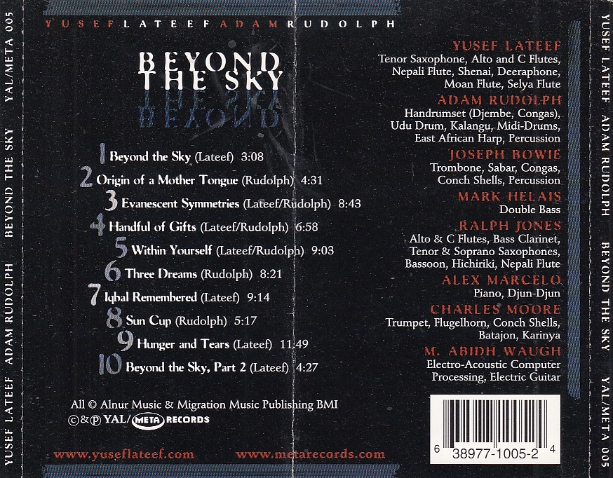 Yusef LATEEF & Adam RUDOLPH - Beyond The Sky - META Records YAL/META 005 - Amerika 2000 - Görsel 2