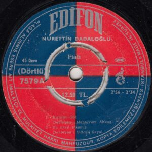 Nurettin DADALOĞLU - EDİFON 7579 - Kırmızı Gül Demet Demet - Bir Sene Gurbette - Bu Nasıl Kuşmuş - Eşref Oğlu - Sıddık SAYAL - Muharrem AKKUŞ - Kemal KOÇEL - EP